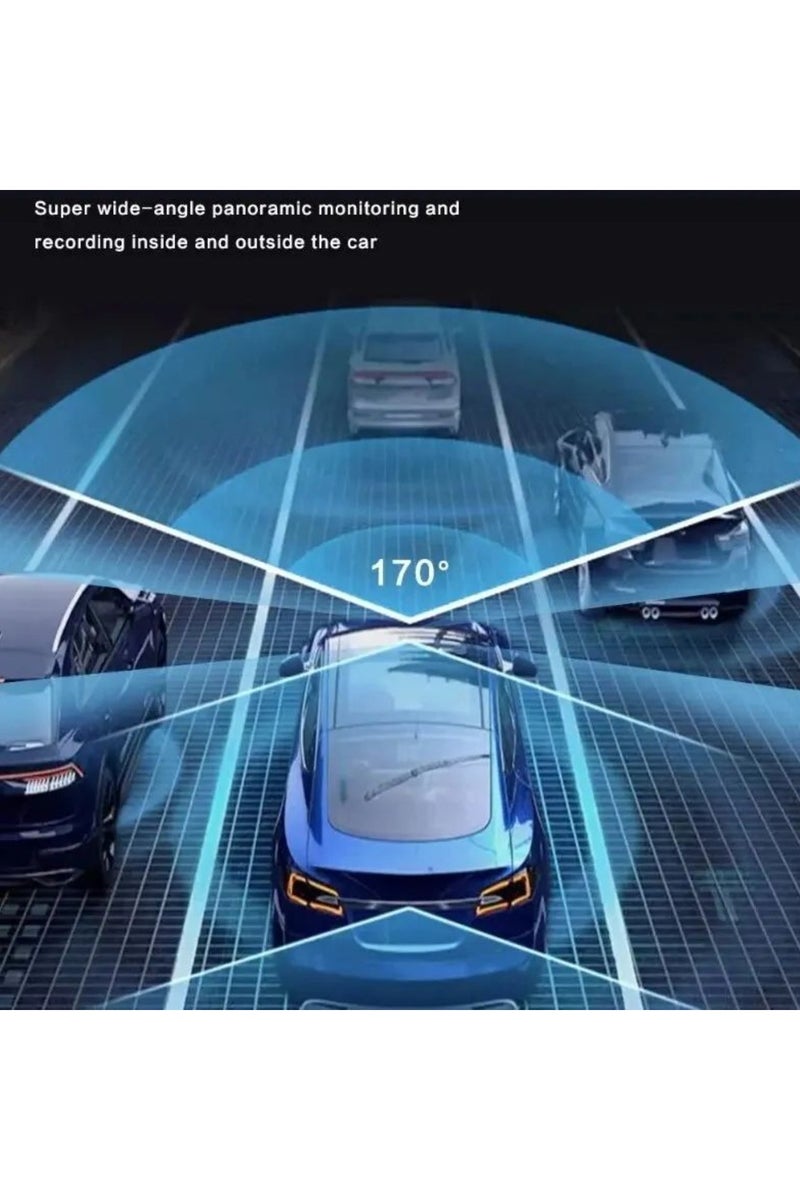 Tradeo Car Camera Suction Cup Type Dash Cam Front and Inside 1080P FHD Dash Camera with 140 Degrees Wide 24 Hours Parking Monitor Loop Recording Motion Detection Easy to Install - Image 4