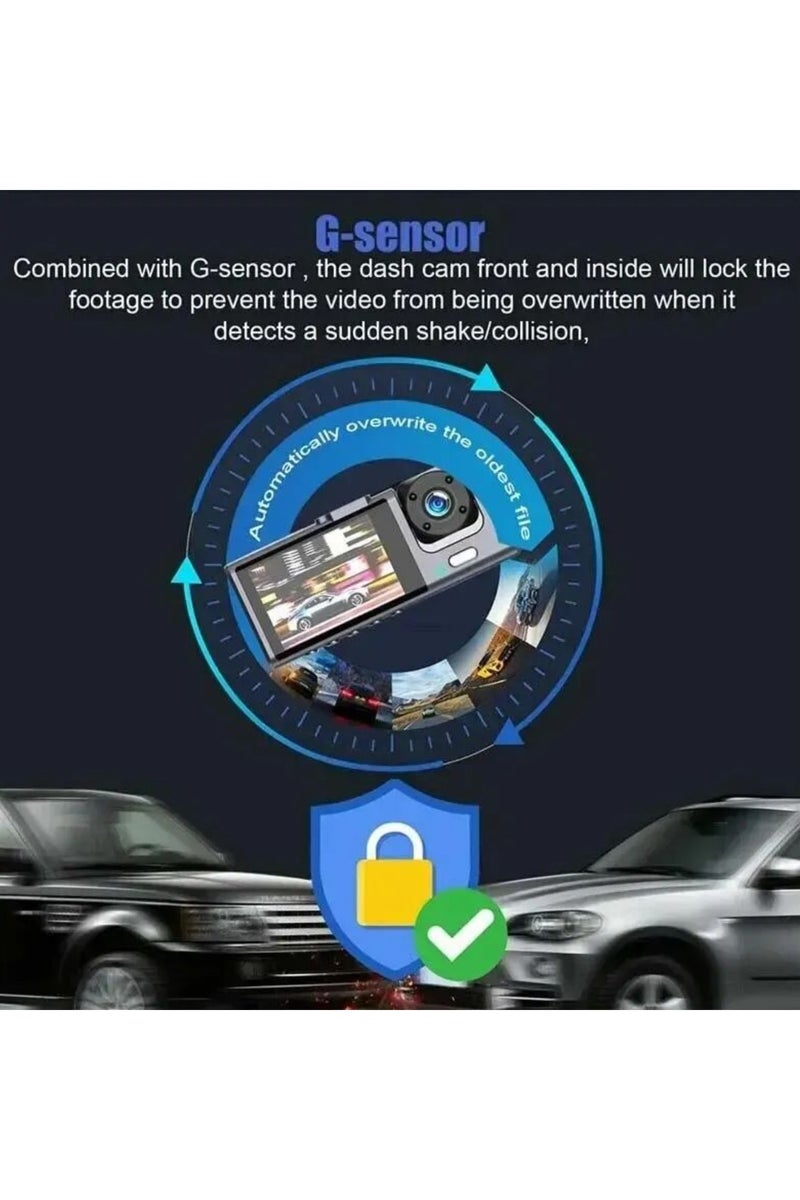 Tradeo Car Camera Suction Cup Type Dash Cam Front and Inside 1080P FHD Dash Camera with 140 Degrees Wide 24 Hours Parking Monitor Loop Recording Motion Detection Easy to Install - Image 5