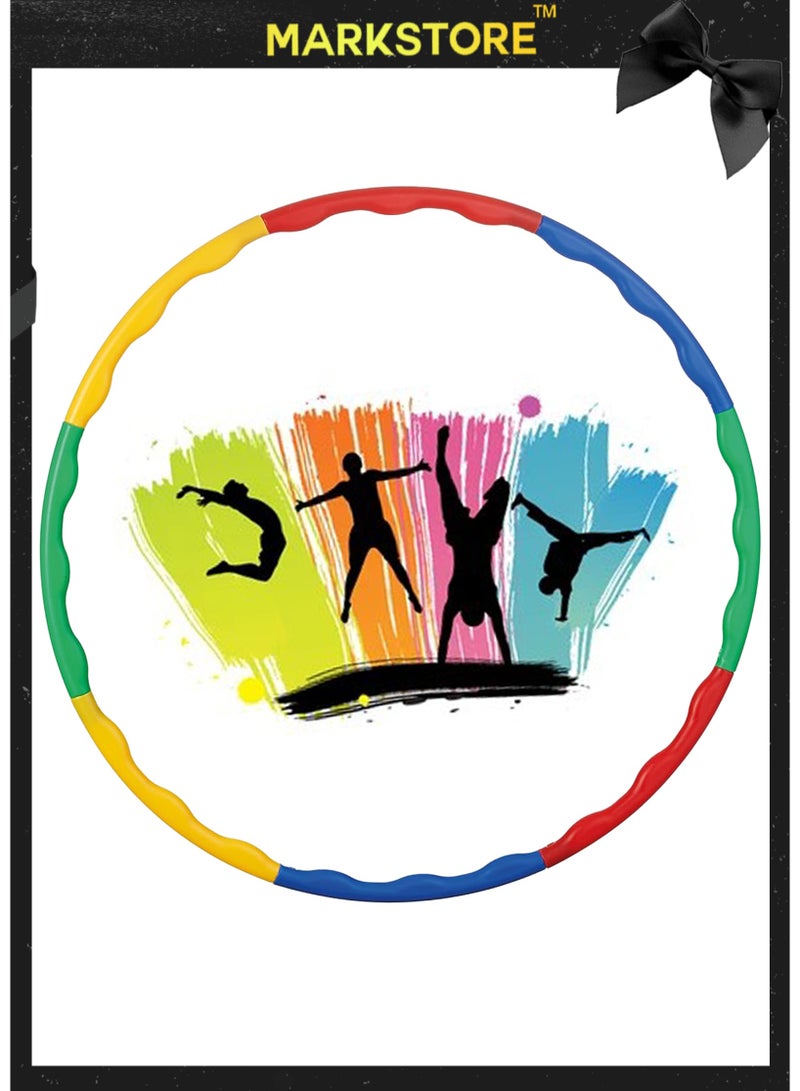 MARK STORE Hula Hoop Kids Exercise Hoops Detachable Adjustable Size Weight Kids Colorful Hoops Ring Suitable for Girls Boys Fitness and Pet Training - Image 1