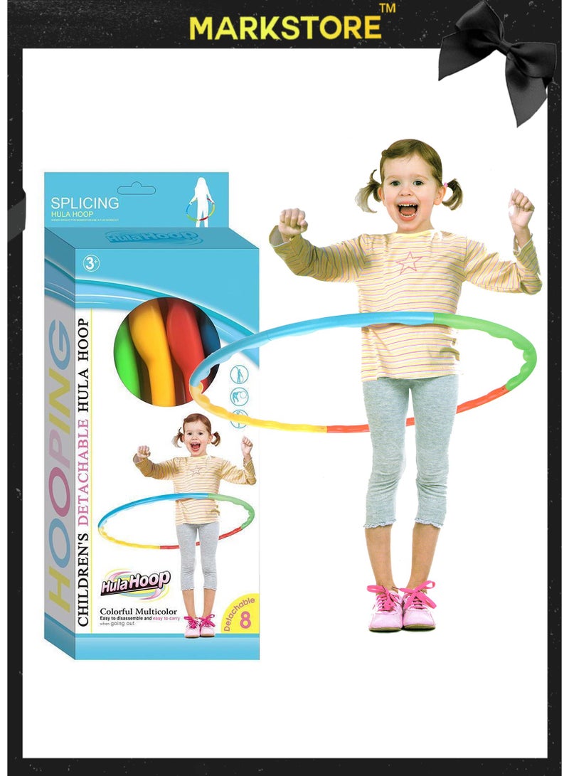 MARK STORE Hula Hoop Kids Exercise Hoops Detachable Adjustable Size Weight Kids Colorful Hoops Ring Suitable for Girls Boys Fitness and Pet Training - Image 2