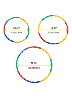 MARK STORE Hula Hoop Kids Exercise Hoops Detachable Adjustable Size Weight Kids Colorful Hoops Ring Suitable for Girls Boys Fitness and Pet Training  - Image 5