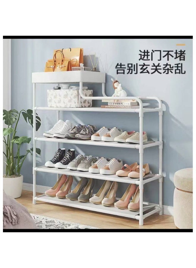 Shoe rack and metal stand + fabric shelves - Image 2