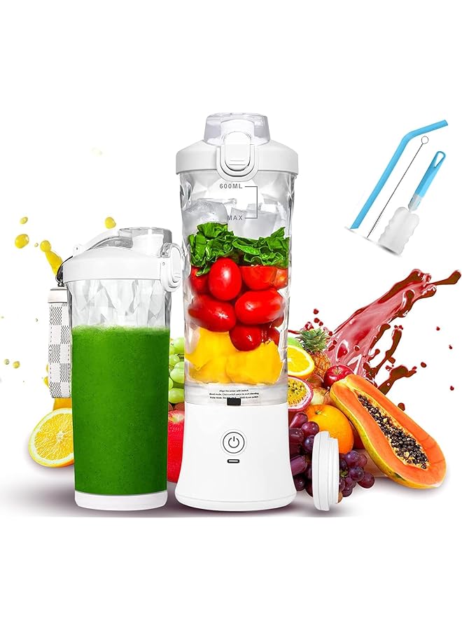 DMG TECH Portable Blender 600Ml 6 Blades Usb Rechargeable Waterproof Personal Blender For Shakes And Smoothies Fruit Juice Mixer For Home Baby Food Vegetables Office Sports And Travel - Image 1