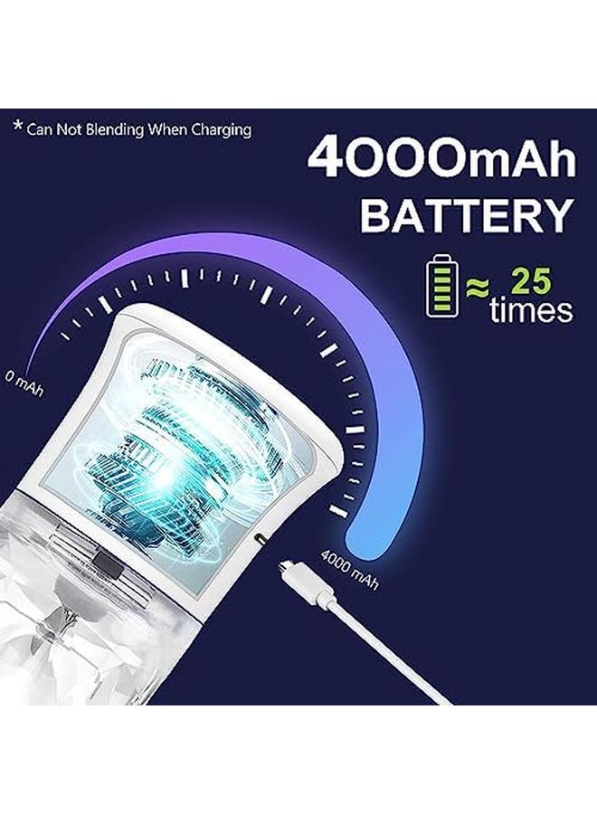 DMG TECH Portable Blender 600Ml 6 Blades Usb Rechargeable Waterproof Personal Blender For Shakes And Smoothies Fruit Juice Mixer For Home Baby Food Vegetables Office Sports And Travel - Image 2