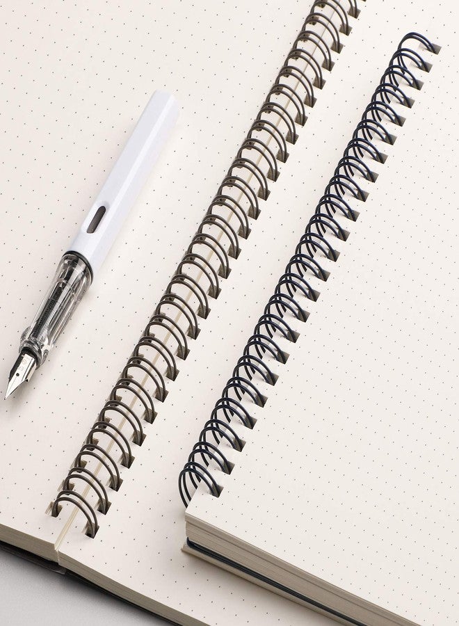 EMSHOI Dotted Notebook Spiral 2 Pack, 320 Pages B5 Dot Grid Journal, with Free Journal Stencils, Waterproof Hardcover, 100GSM Thick Paper, 7.48" x 10.15"-Coffee Blue - Image 4