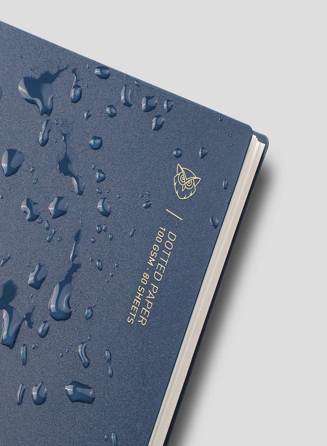 EMSHOI Dotted Notebook Spiral 2 Pack, 320 Pages B5 Dot Grid Journal, with Free Journal Stencils, Waterproof Hardcover, 100GSM Thick Paper, 7.48" x 10.15"-Coffee Blue - Image 2