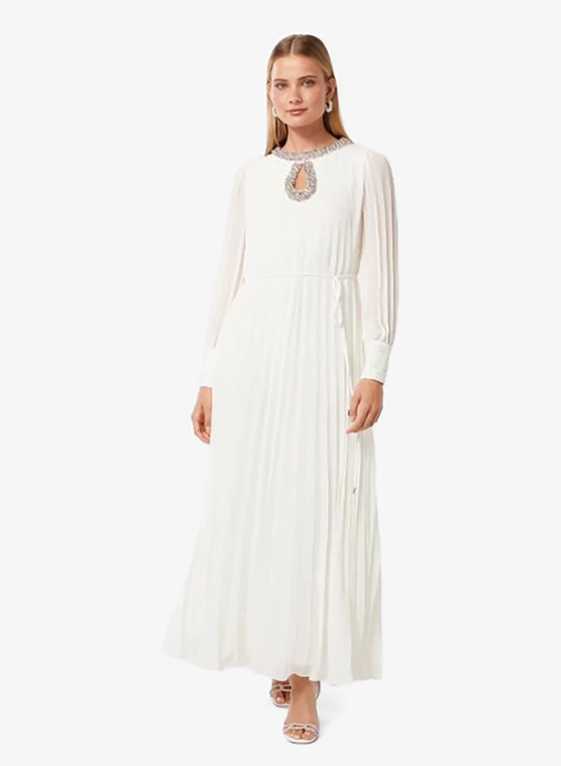 Romie Embellished Pleated Maxi Dress