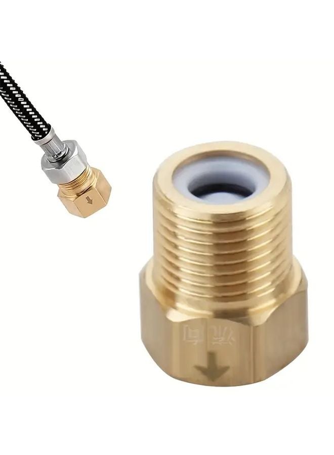 قطعتان G1 2 أنثى إلى ذكر صمام فحص نحاسي مضاد للتدفق العكسي أحادي الاتجاه للمرحاض - Image 2