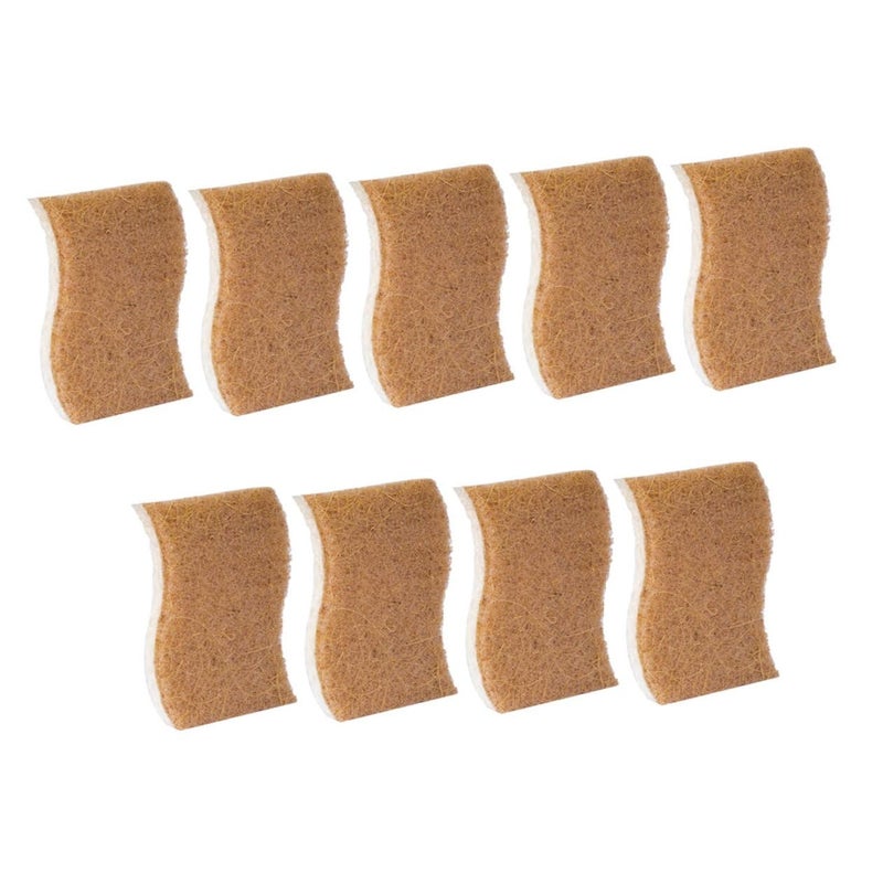 Natural Wood Pulp Cotton Dishwashing Sponges 9 Pack Thick Reusable Kitchen Scrubber - Image 2