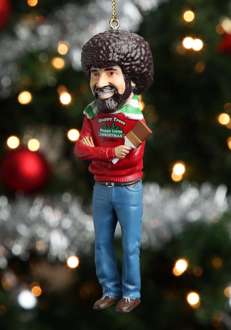 Kurt Adler Bob Ross ""Happy Little Christmas"" Figural Ornament - Image 2