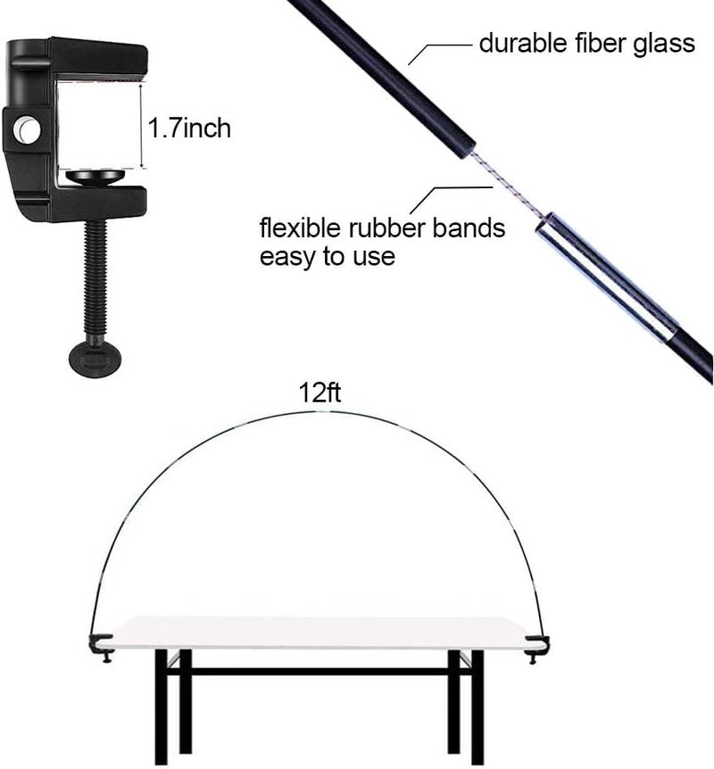 BlingABC 12ft Adjustable Balloon Arch Stand Kit for Different Table Sizes Party Backdrop Decoration Tool,High Strength Glass Fiber Pole for DIY Party Wedding Birthday Baby Shower Kids Decorations - Image 4