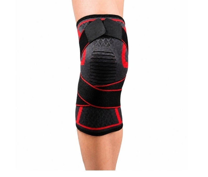 HASTE Compression Knitted Sports Knee Brace for Men & Women – Knee Support Sleeve for Running, Gym, Weightlifting & Joint Stability – Size M – Red - Image 5