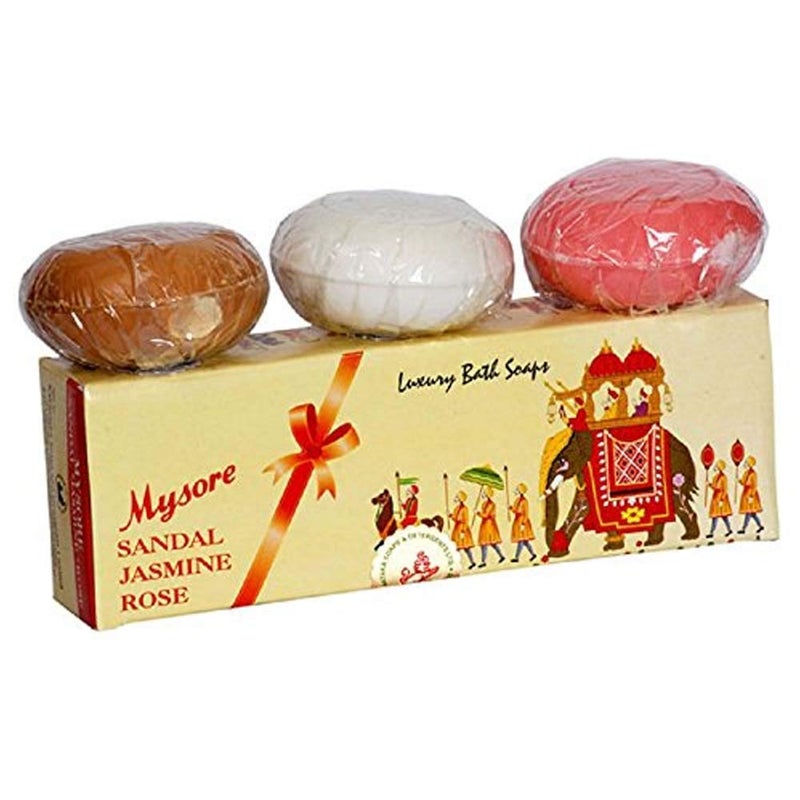 Mysore Sandal, Jasmine and Rose Bath Soaps 5.3oz Each - Image 5