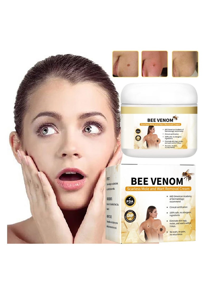 SYOSI Bee Venom Wart and Tag Removal Cream, Gentle Skin Treatment for All Skin Types, Easy to Apply and Non-Irritating, Effective Bee Venom Solution for Warts, Skin Tags, and Blemishes, Safe Daily Use  - Image 3