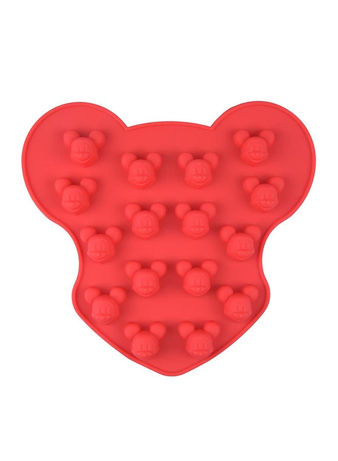 NIBEMINENT Non Stick Silicone Mickey Cake Chocolate Mold Red - Image 1