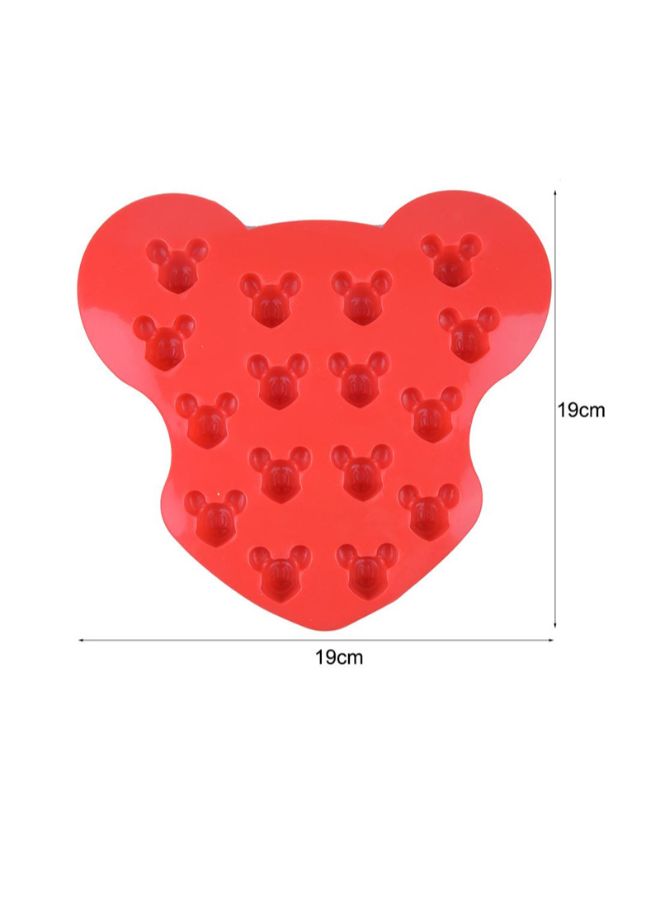 NIBEMINENT Non Stick Silicone Mickey Cake Chocolate Mold Red - Image 4