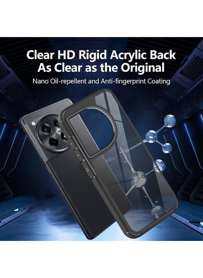 S-TOP Case For OnePlus 12R 5G Acrylic+TPU Transparent Shockproof Phone Case - Image 2