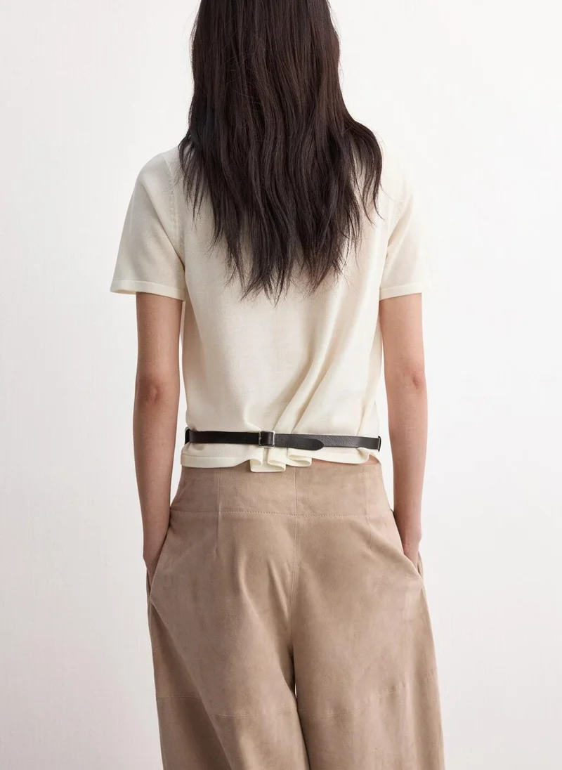 مانجو Short-sleeved knitted sweater