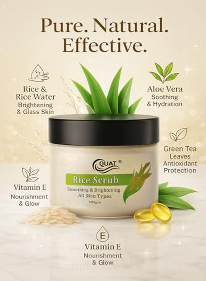 QUAT Rice Face Scrub for Brightening, De-Tan & Smooth Skin | Gentle Exfoliating Rice Extract Scrub to Remove Dead Skin & Dullness - 100 g - Image 5