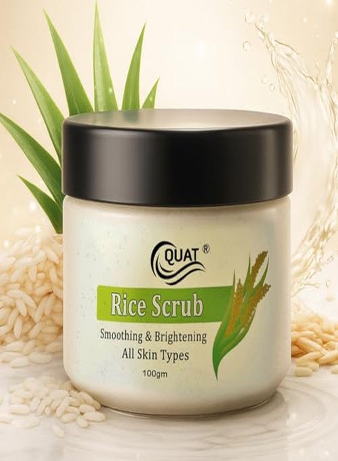 QUAT Rice Face Scrub for Brightening, De-Tan & Smooth Skin | Gentle Exfoliating Rice Extract Scrub to Remove Dead Skin & Dullness - 100 g - Image 2