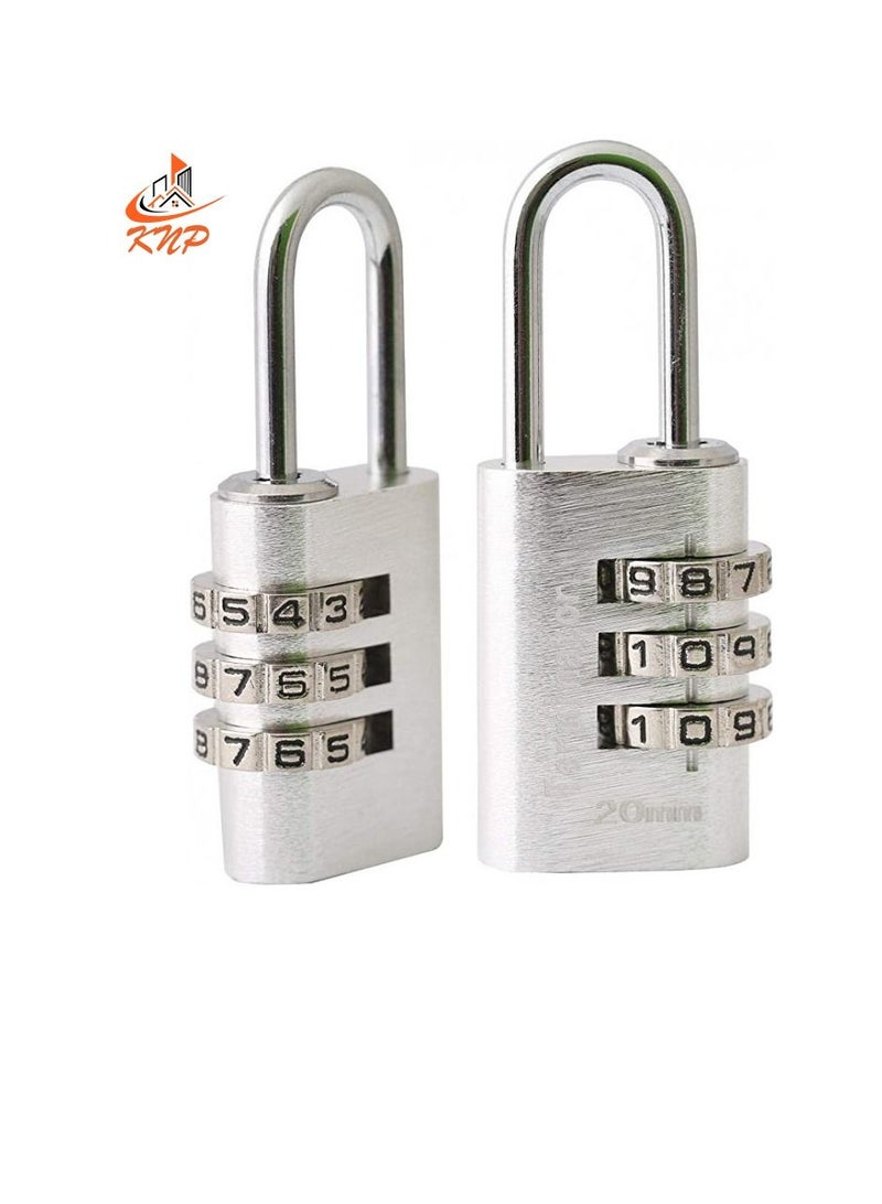 KNP Combination Padlock Silver Colour- TPL 2320SLVR  - Image 1