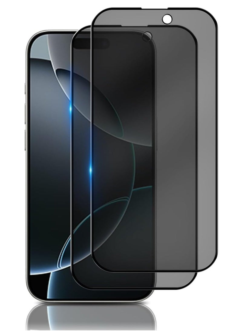 Raxoom 2-Pack Tempered Glass Privacy Screen Protector for iPhone 16 Pro Max [Anti-Spy, Anti-Scratch, 9H Hardness] - 6.9-Inch - Image 1
