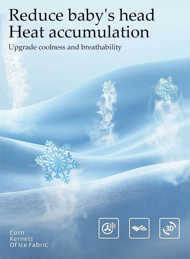 DUNISO Baby pillow,Ergonomic Spine-Protective Design, Anti deviation head pillow,Suitable for Newborns,Washable Toddler Pillow,Soft Breathable - Image 4