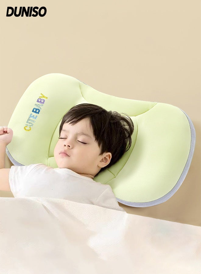 DUNISO Baby pillow,Ergonomic Spine-Protective Design, Anti deviation head pillow,Suitable for Newborns,Washable Toddler Pillow,Soft Breathable - Image 1