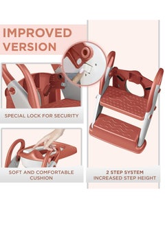Gonice Potty Training Seat with Step Stool Ladder - Toddler Toilet Seat with Step Stool  - Image 3