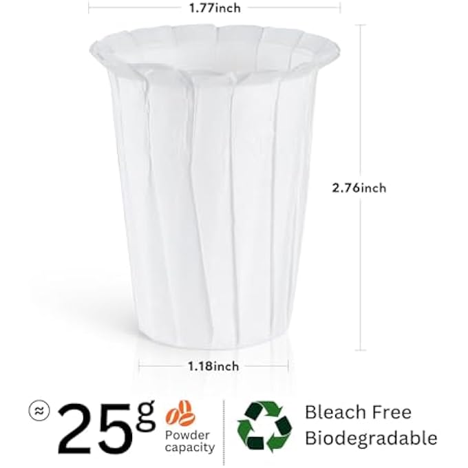 KASTWAVE Disposable Coffee Filters For KCarafe Reusable Filters Reusable Filter Includes Reusable Filter And Coffee Scoop Paper Disposable Coffee Filter For Keurig KCarafe White 100 Count - Image 4