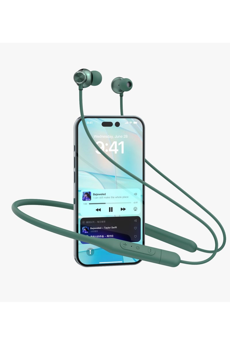 GRABIT GNB-100 Wireless Stereo Neckband, Deep Bass, Bluetooth 5.0, 24H Playtime, Magnetic Earbuds, HD Mic, Lightweight & Comfortable Fit - Image 2