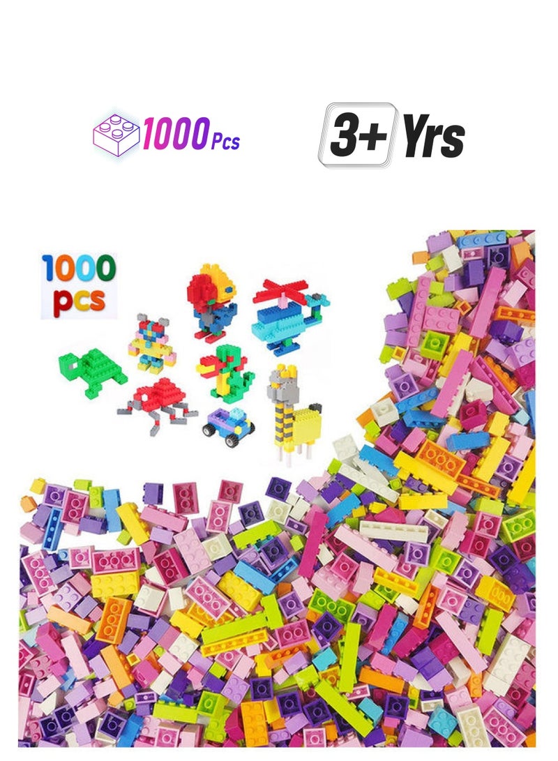 Loquat MTBLOCKSET05 1000-Piece Classic Small Building Bricks Creative Play Set 1000 3+ Years - Image 1