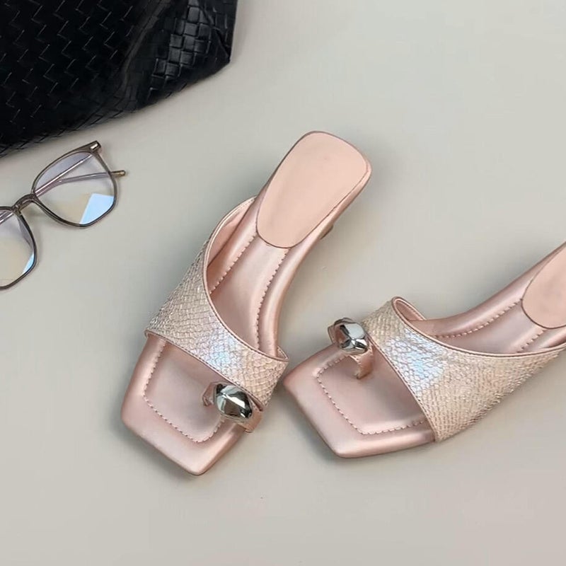 Women's Square Toe Buckle Sandals - Image 2