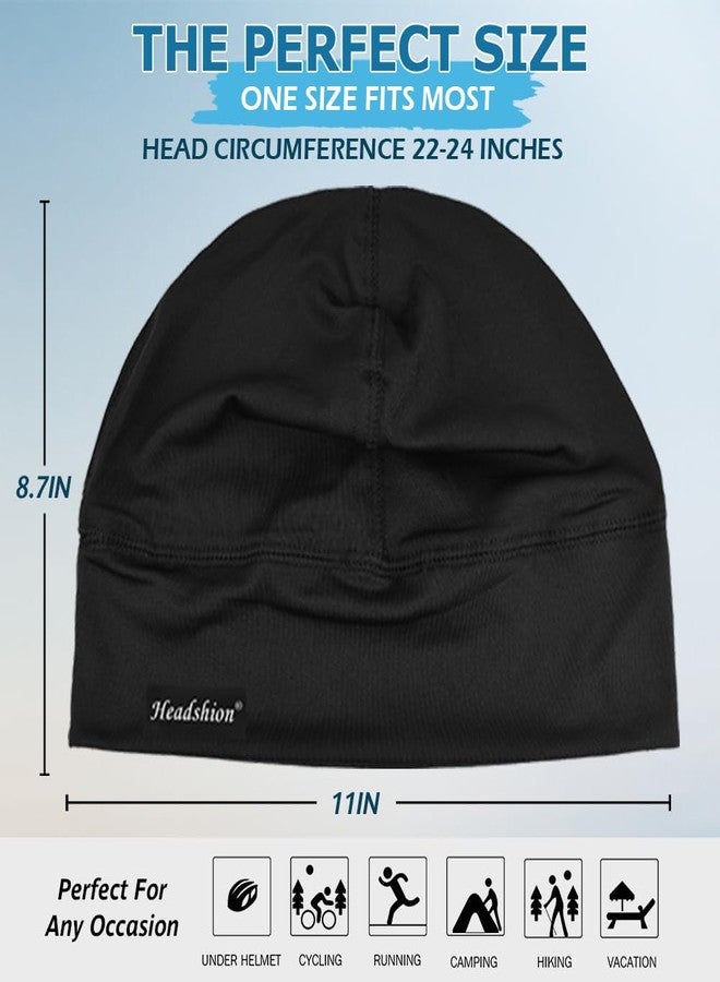 Headshion Cooling Skull Caps for Men Women,2-Pack Lightweight Beanie Helmet Liner (L,Black) - Image 3