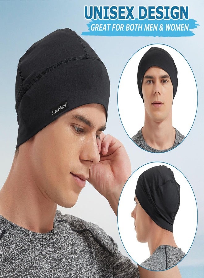 Headshion Cooling Skull Caps for Men Women,2-Pack Lightweight Beanie Helmet Liner (L,Black) - Image 5