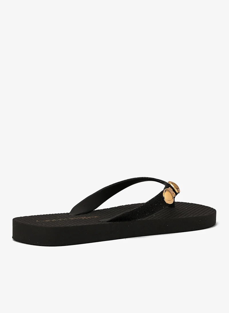 Carmen Steffens  Black CS Shine Flip-Flop for Women | Best Price UAE