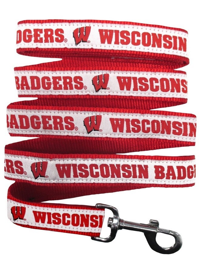 Pets First NCAA PET Leash, Large, Wisconsin Badgers, Shiny & Colorful Leash for Dogs & Cats Licensed by The NCAA - Image 1
