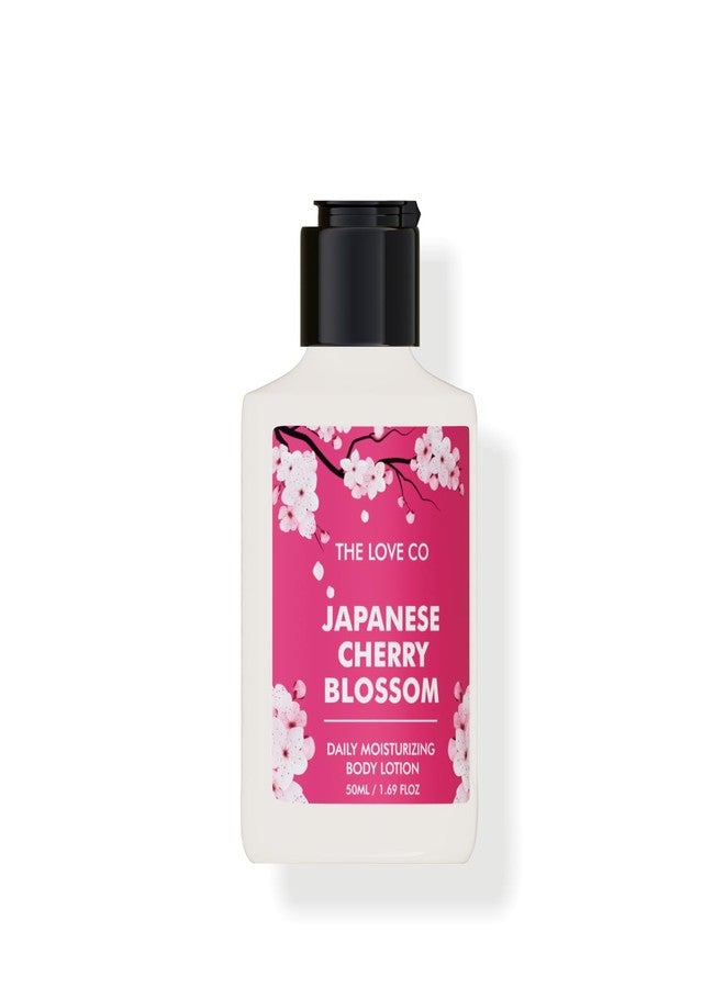 THE LOVE CO. Japanese Cherry Blossom Perfume Body Lotion | Niacinamide, Cocoa Butter & Shea Butter For Deep Moisturization | Lightweight, Non-Sticky | Body Lotion For Dry Skin - 50ml - Image 1