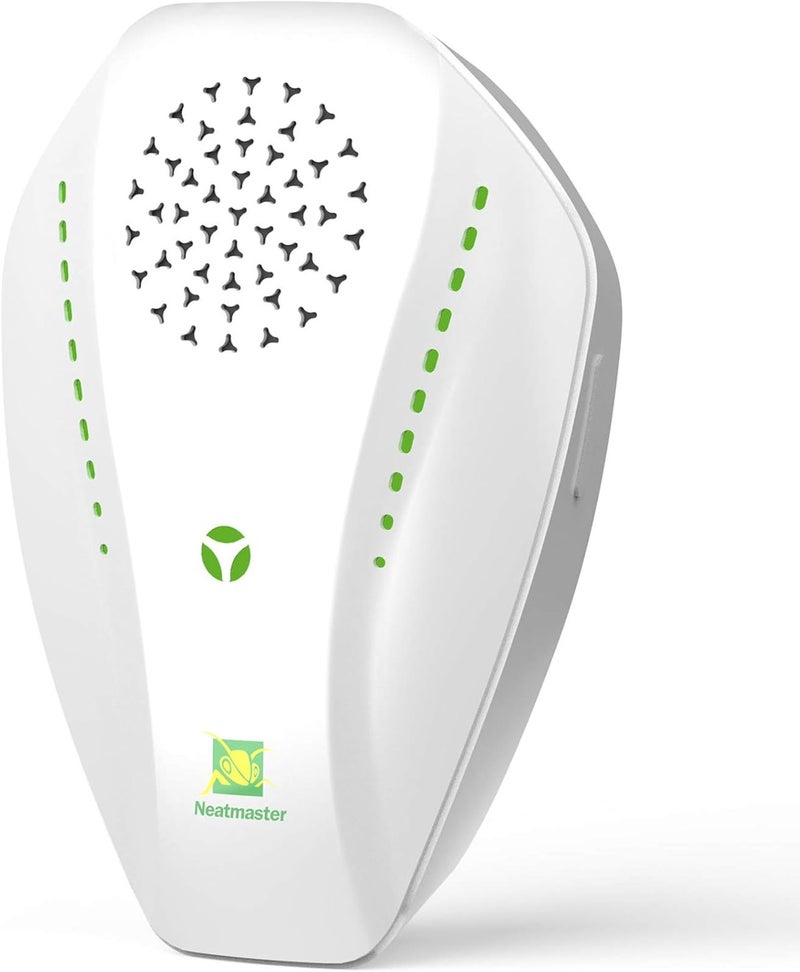 Neatmaster Ultrasonic Pest Repeller, Electronic Mice Repellent Indoor, Pest Repellent Ultrasonic Plug in for Mice, Roach, Spiders, Ants, Flies, Bugs, White - Image 1