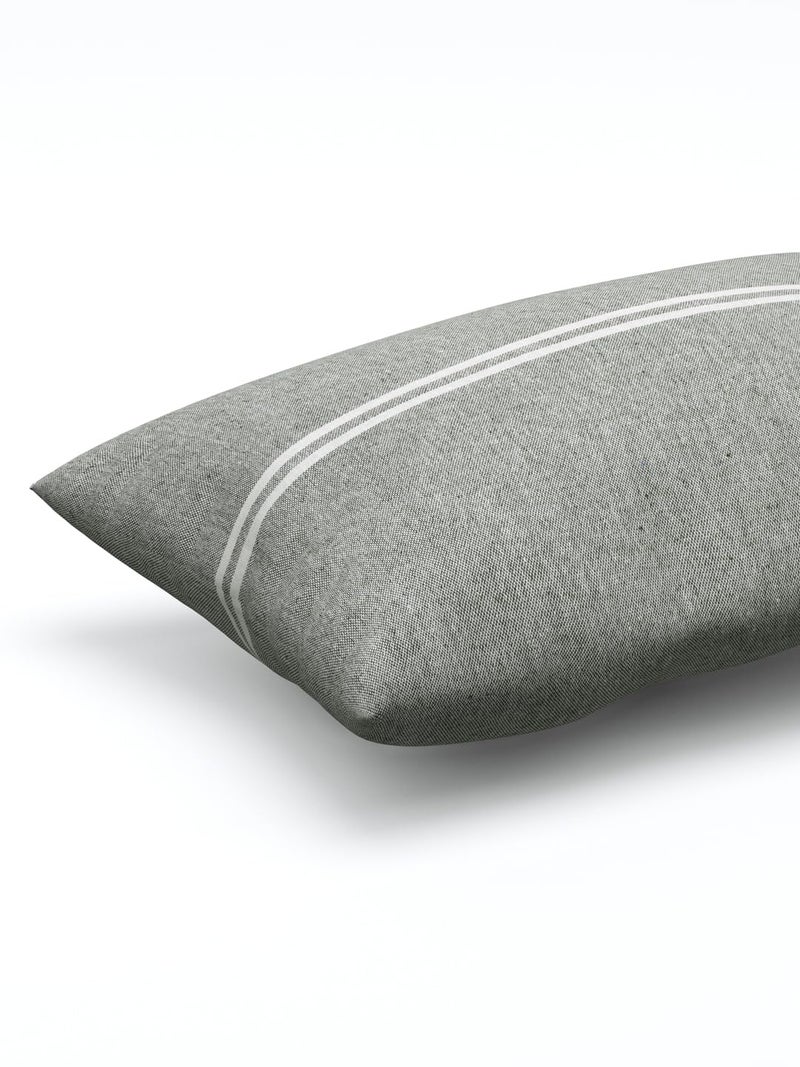Värde 180 TC Pillow Cover Set of 2 | Pillow Cover Cotton 100% | Pillow Cover Set of 2 King Size | Wrinkle Free & Fade Resistance | Striped Pattern | Standard Size | All Season Use (Grey2) - Image 4