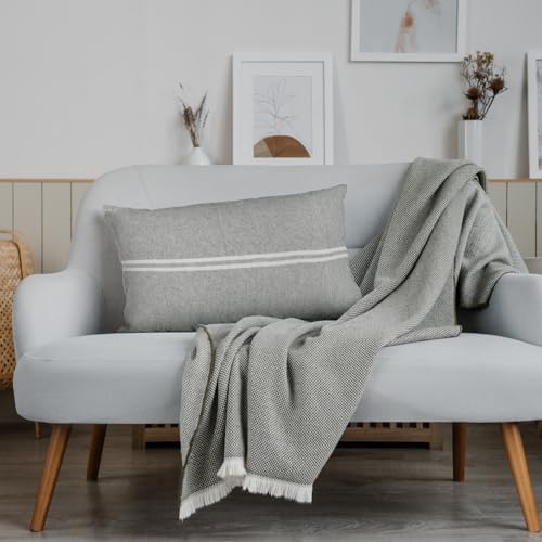 Värde 180 TC Pillow Cover Set of 2 | Pillow Cover Cotton 100% | Pillow Cover Set of 2 King Size | Wrinkle Free & Fade Resistance | Striped Pattern | Standard Size | All Season Use (Grey2) - Image 5