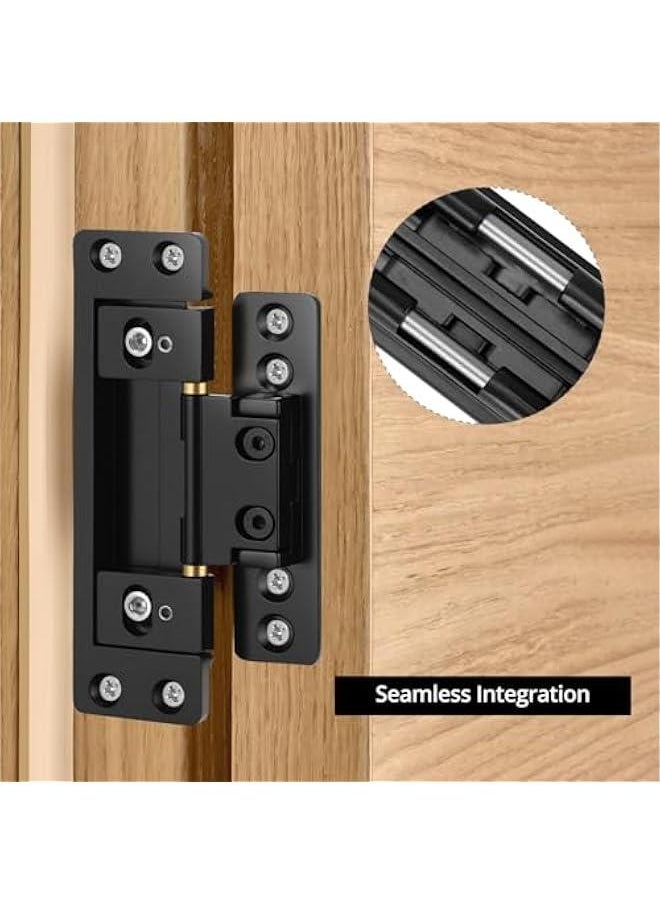 Arabest 2 Pack Ultra-Thin Hidden Hinges - Zinc & Aluminum Alloy Concealed Door Hinges, 110 lbs Load Capacity, 110° Opening for Secret Door  - Image 5