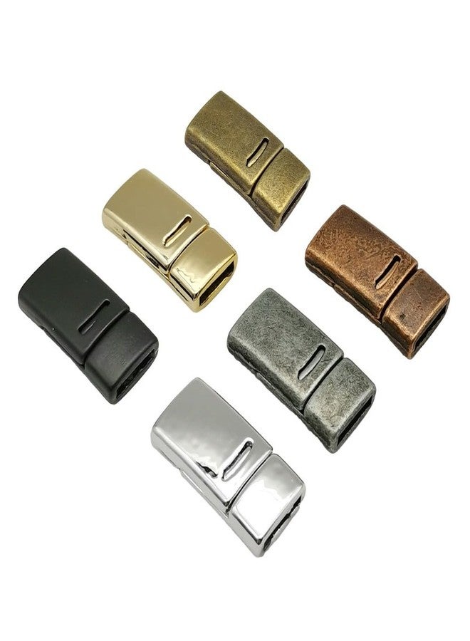 shapesbyX Mix Color 12 Pieces 10mm Flat Magnetic Clasps for Bracelet Making 10mmx2mm Hole - Image 1