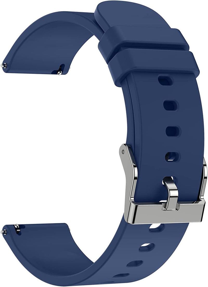 ADAMO 22mm Blue Silicone Watch Strap compatible for Phoenix Ultra/Phoenix/Pulse 2/Xtend Pro/Xtend Call and ALL 22mm wristwatch and smartwatches - Image 1