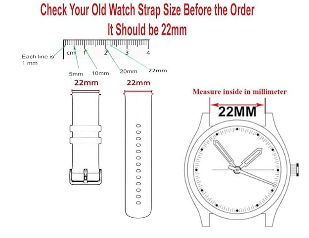 ADAMO 22mm Blue Silicone Watch Strap compatible for Phoenix Ultra/Phoenix/Pulse 2/Xtend Pro/Xtend Call and ALL 22mm wristwatch and smartwatches - Image 5