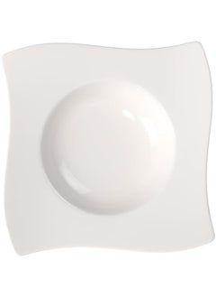 Villeroy & Boch Villeroy & Boch New Wave Rim Soup, 10.25 in, Premium Porcelain, White  - Image 1