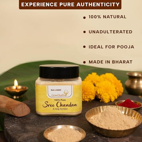 GOW DURBAR Gowdurbar Sree Chandan 50g - Natural Quality | Sandalwood Powder [Pack of 3] - Image 3