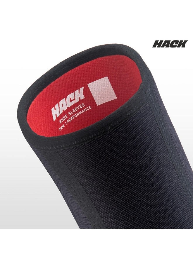 Hack Athletics أداء هاك أثلتيكس 2.0 | أكمام ضغط للركبة 7 مم للرجال والنساء دعم الركبة وتخفيف الألم، متعددة الاستخدامات لتمارين الصالة الرياضية، الرفعات المميتة، القرفصاء، رفع الأثقال، واقي الركبة (صغير) - Image 4