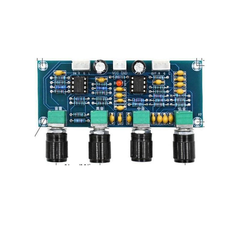 XH A901 NE5532 Preamplifier Board With Treble Bass Volume Tone Control DC 12 24V - Image 1