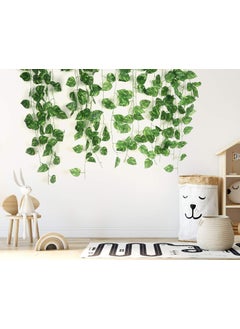 CREEPER Creeper 3 PC 66 feet Money Garland Indian Wedding Party Mantle Decoration Faux Garlands Wedding Garland Diwali Decoration Spring Bush Green Floral  - Image 2